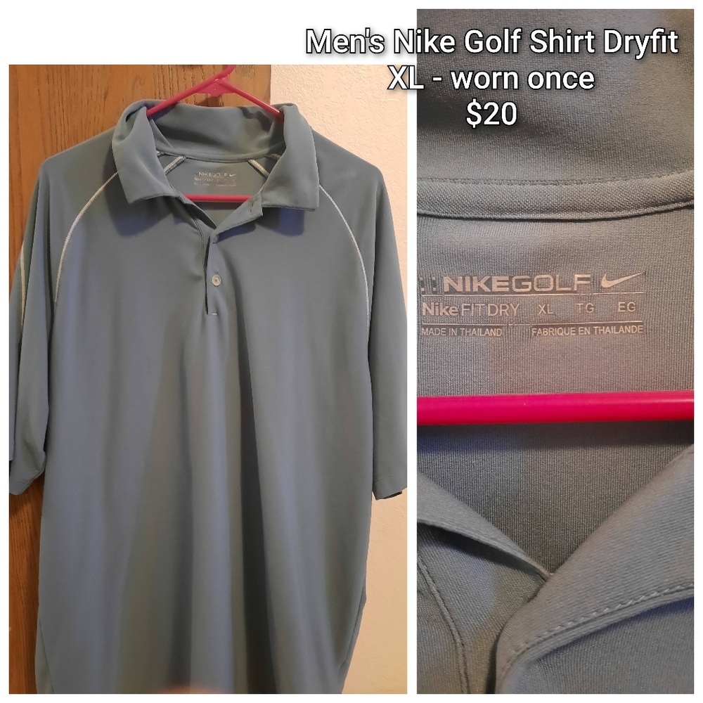 Nike Golf Men's Blue/Gray Polo Shirt XL